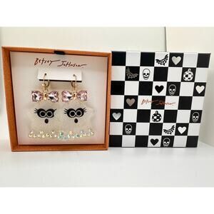 Betsey Johnson Ghost with Bow Earrings- New In box!